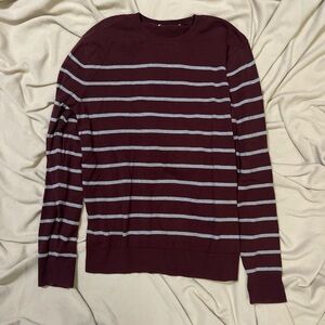 Maroon striped sweater